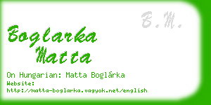 boglarka matta business card